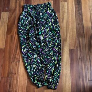 Zumba Fitness Neon Striped Jogger Pants